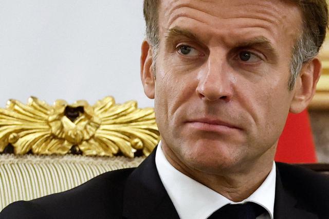 French President Emmanuel Macron attends an agreement-signing ceremony with the Emir of Kuwait at the Bayan Palace, in Kuwait City on October 19, 2026. The French president arrived in Kuwait on October 19, beginning a tour of four Gulf countries, Kuwait, UAE, Bahrain and Qatar. (Photo by Benoit Tessier / POOL / AFP)