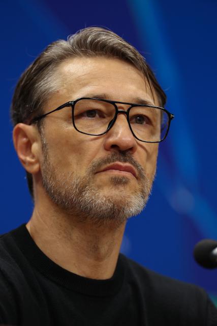 Dortmund's Croatian head coach Niko Kovac addresses a press conference at the Baku Olympic Stadium in Baku on October 19, 2026, on the eve of the UEFA Champions League match between Sabah and Borussia Dortmund. (Photo by Giorgi ARJEVANIDZE / AFP)