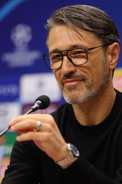 Dortmund's Croatian head coach Niko Kovac addresses a press conference at the Baku Olympic Stadium in Baku on October 19, 2026, on the eve of the UEFA Champions League match between Sabah and Borussia Dortmund. (Photo by Giorgi ARJEVANIDZE / AFP)