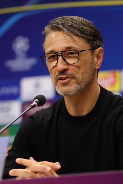 Dortmund's Croatian head coach Niko Kovac addresses a press conference at the Baku Olympic Stadium in Baku on October 19, 2026, on the eve of the UEFA Champions League match between Sabah and Borussia Dortmund. (Photo by Giorgi ARJEVANIDZE / AFP)