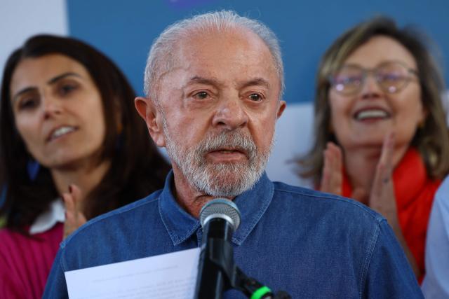 Brazil's President and presidential candidate Luiz Inacio Lula da Silva of the Workers' Party (PT) speaks during a rally in Porto Alegre, Rio Grande do Sul state, Brazil, on October 19, 2026, ahead of the presidential runoff election. (Photo by SILVIO AVILA / AFP)
