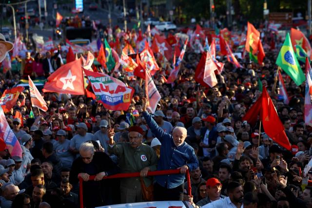 Brazil's President and presidential candidate Luiz Inacio Lula da Silva of the Workers' Party (PT) attends a rally in Porto Alegre, Rio Grande do Sul state, Brazil, on October 19, 2026, ahead of the presidential runoff election. (Photo by SILVIO AVILA / AFP)
