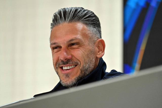 RB Leipzig's Argentine coach Martin Demichelis gives a press conference ahead of their UEFA Champions League first round day 3 football match against Real Madrid CF at the Santiago Bernabeu stadium in Madrid on October 20, 2026. (Photo by JAVIER SORIANO / AFP)