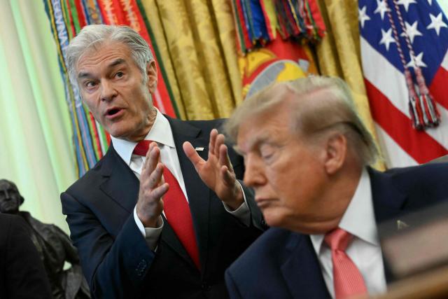 Medicare and Medicaid Administrator Mehmet Oz speaks during an announcement on fraud by US President Donald Trump in the Oval Office of the White House in Washington, DC, on October 20, 2026. (Photo by Jim WATSON / AFP)
