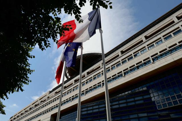 (FILES) This photograph shows French Ministry of Economy and Finance building in Bercy neigbourhood of Paris on August 17, 2026. The yield on the French government's benchmark 10-year bond surpassed five percent on October 21, 2026 as investors demanded a higher return for holding the country's debt. (Photo by Thomas SAMSON / AFP)