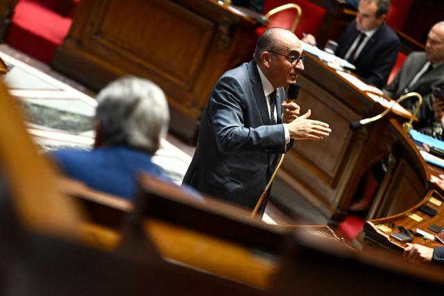 France's Interior Minister Laurent Nunez answers during a session of questions to the government at the French National Assembly, French Parliament's lower house in Paris on October 21, 2026. (Photo by JULIEN DE ROSA / AFP)