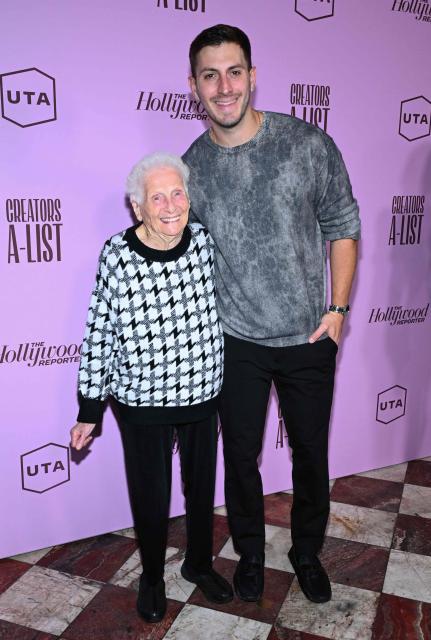 Internet personalities Pauline "Gangster Granny" Kana and Ross Smith attend The Hollywood Reporter Creators A-List party at Galerie on Sunset in Los Angeles on October 21, 2026. (Photo by LISA O'CONNOR / AFP)