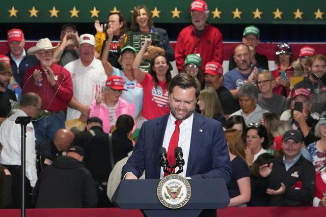 US Vice President JD Vance is cheered on by the crowd as he speaks at a midterm campaign rally at the D&N Event Center in North Platte, Nebraska, on October 22, 2026. (Photo by Jacquelyn Martin / POOL / AFP)