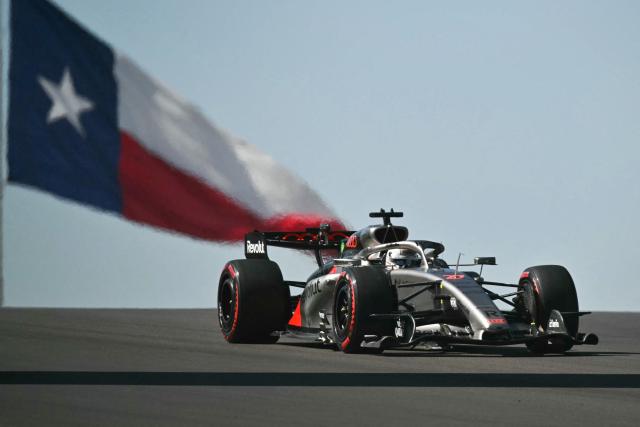 Audi's German driver Nico Hulkenberg races during a practice session for the United States Formula One Grand Prix at the Circuit of the Americas in Austin, Texas, on October 23, 2026. (Photo by ANGELA WEISS / AFP)