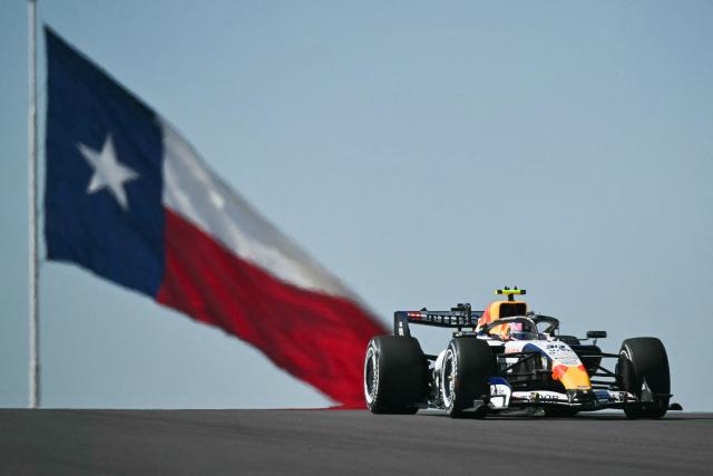Racing Bulls' New Zealand driver Liam Lawson races during a practice session for the United States Formula One Grand Prix at the Circuit of the Americas in Austin, Texas, on October 23, 2026. (Photo by ANGELA WEISS / AFP)