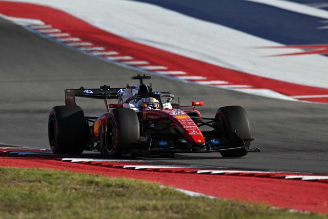 Ferrari's Monegasque driver Charles Leclerc races during the second practice session for the United States Formula One Grand Prix at the Circuit of the Americas in Austin, Texas, on October 23, 2026. (Photo by ANGELA WEISS / AFP)