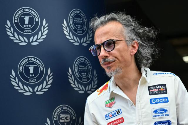 Red Bull Racing's French team principal Laurent Mekies is seen at the end of the final practice session for the United States Formula One Grand Prix at the Circuit of the Americas in Austin, Texas, on October 24, 2026. (Photo by ANGELA WEISS / AFP)