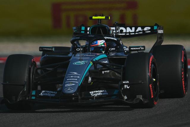 Mercedes' Italian driver Kimi Antonelli races during the qualifying session for the United States Formula One Grand Prix at the Circuit of the Americas in Austin, Texas, on October 24, 2026. (Photo by ANGELA WEISS / AFP)