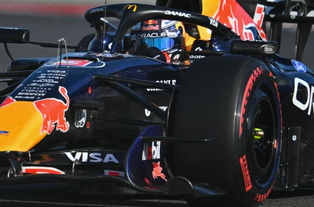 Red Bull Racing's Dutch driver Max Verstappen races during the qualifying session for the United States Formula One Grand Prix at the Circuit of the Americas in Austin, Texas, on October 24, 2026. (Photo by ANGELA WEISS / AFP)