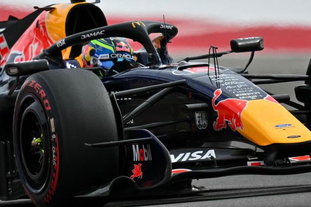Red Bull Racing's French driver Isack Hadjar races during the United States Formula One Grand Prix at the Circuit of the Americas in Austin, Texas, on October 25, 2026. (Photo by ANGELA WEISS / AFP)