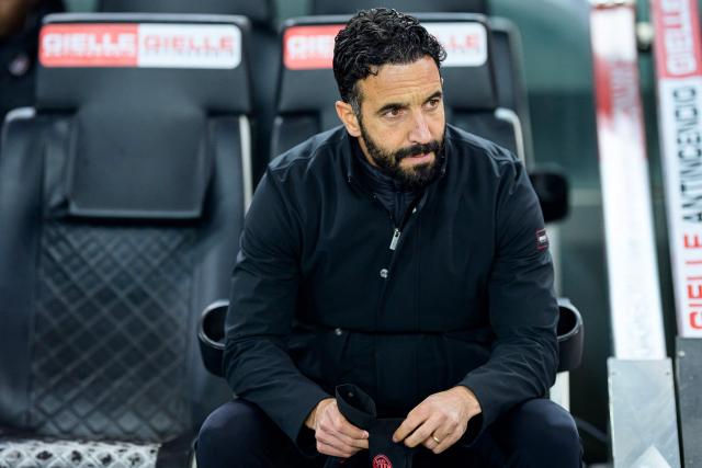 AC Milan's Portuguese coach Ruben Amorim looks on prior to the Italian Serie A football match between Udinese and Milan at the Stadio Friuli in Udine on October 25, 2026. (Photo by Jure Makovec / AFP)