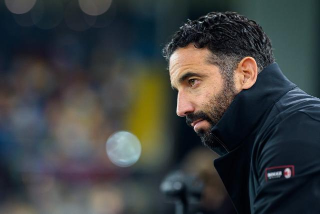 AC Milan's Portuguese coach Ruben Amorim looks on prior to the Italian Serie A football match between Udinese and Milan at the Stadio Friuli in Udine on October 25, 2026. (Photo by Jure Makovec / AFP)