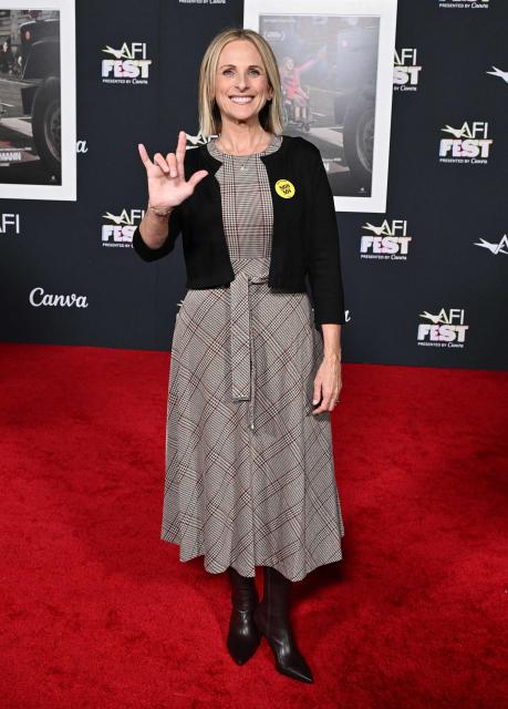 US actress Marlee Matlin attends AFI Fest Closing Night Gala premiere of "Being Heumann" at the TCL Chinese Theatre in Los Angeles on October 25, 2026. AFI FEST, presented by the American Film Institute, runs from October 21 to 25, 2026. (Photo by LISA O'CONNOR / AFP)
