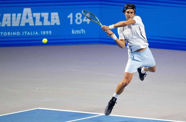 Argentinas’ Tomas Martin Etcheverry returns a ball to Italy’s Matteo Berrettini (not in picture) during the Erste Bank Open 2026 ATP 500 tournament in Vienna, Austria on October 26, 2026. (Photo by Joe Klamar / AFP)