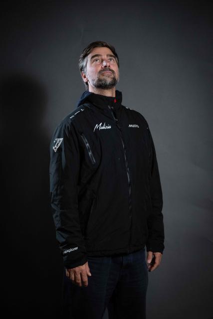 "Malizia 4" IMOCA class's German sailor Boris Herrmann poses for a photo session in Saint-Malo, western France on October 16, 2026, a few days ahead of the start of the 13th Route du Rhum - Destination Guadeloupe. From Saint-Malo in Brittany to Pointe-à-Pitre in Guadeloupe,115 skippers across 6 classes will take the start on November 1, 2026, in this solo transatlantic sailing race. (Photo by Martin BUREAU / AFP)
