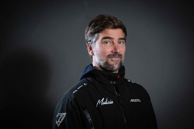"Malizia 4" IMOCA class's German sailor Boris Herrmann poses for a photo session in Saint-Malo, western France on October 16, 2026, a few days ahead of the start of the 13th Route du Rhum - Destination Guadeloupe. From Saint-Malo in Brittany to Pointe-à-Pitre in Guadeloupe,115 skippers across 6 classes will take the start on November 1, 2026, in this solo transatlantic sailing race. (Photo by Martin BUREAU / AFP)