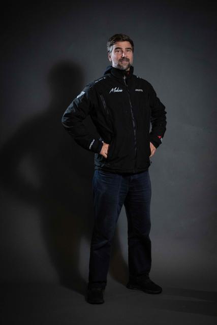 "Malizia 4" IMOCA class's German sailor Boris Herrmann poses for a photo session in Saint-Malo, western France on October 16, 2026, a few days ahead of the start of the 13th Route du Rhum - Destination Guadeloupe. From Saint-Malo in Brittany to Pointe-à-Pitre in Guadeloupe,115 skippers across 6 classes will take the start on November 1, 2026, in this solo transatlantic sailing race. (Photo by Martin BUREAU / AFP)