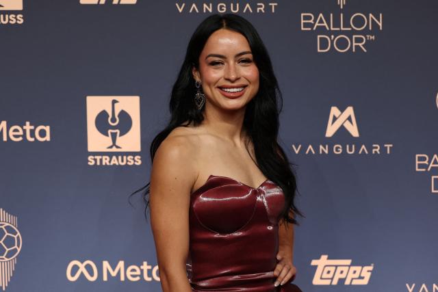 Mexico and Club America forward Scarlett Camberos poses upon  arrival to attend the 2026 Ballon d'Or France Football award ceremony at the Palladium Theatre in London on October 26, 2026. (Photo by FRANCK FIFE / AFP)