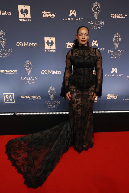 British singer-songwriter Jorja Smith poses upon arrival to attend the 2026 Ballon d'Or France Football award ceremony at the Palladium Theatre in London on October 26, 2026. (Photo by FRANCK FIFE / AFP)