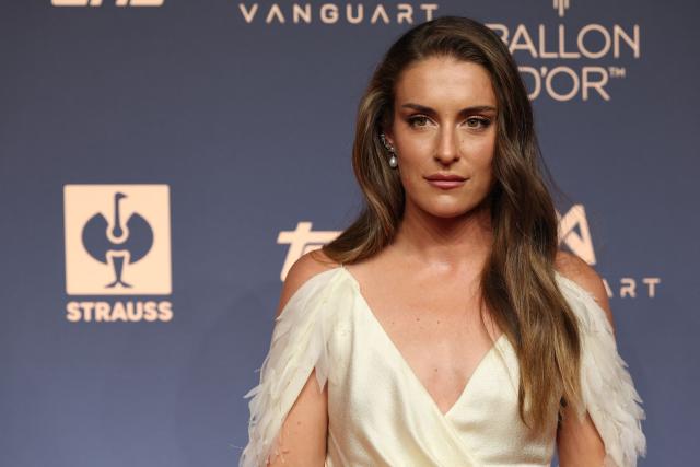 Spain and London City Lionesses midfielder Alexia Putellas poses upon arrival to attend the 2026 Ballon d'Or France Football award ceremony at the Palladium Theatre in London on October 26, 2026. (Photo by FRANCK FIFE / AFP)