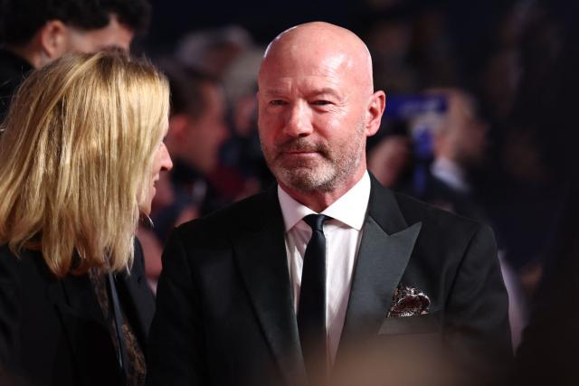 England's former footballer Alan Shearer arrives to attend the 2026 Ballon d'Or France Football award ceremony at the Palladium Theatre in London on October 26, 2026. (Photo by Toby Shepheard / AFP)