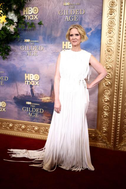 US actress Cynthia Nixon attends the New York premiere of HBO's "The Gilded Age" season 4 at the AXA Equitable Center in New York on October 26, 2026. (Photo by CHARLY TRIBALLEAU / AFP)
