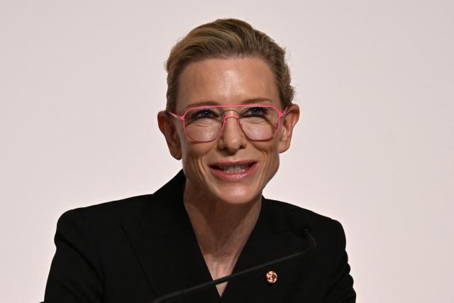 Award winner and Australian actress and producer Cate Blanchett speaks during a press conference for the 2026 laureates of Japan's biggest arts award, the 37th Praemium Imperiale, in Tokyo on October 27, 2026. (Photo by Rie KIKUCHI / AFP)