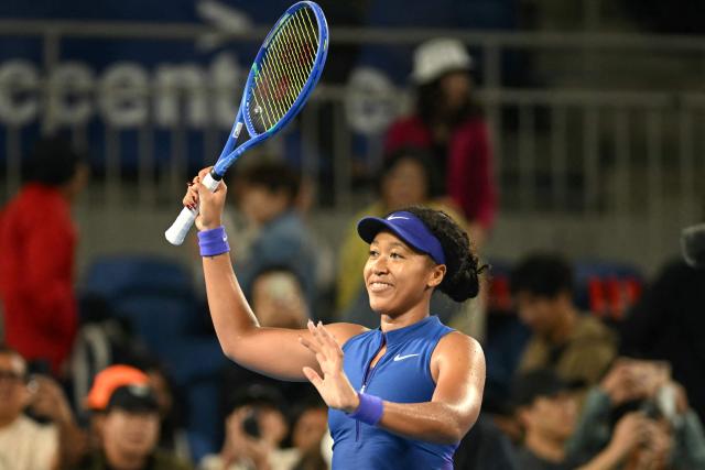 Japan's Naomi Osaka celebrates beating Italy's Jasmine Paolini during the WTA Pan Pacific Open tennis tournament at Ariake Coliseum in Tokyo on October 27, 2026. (Photo by ANDREW CABALLERO-REYNOLDS / AFP)