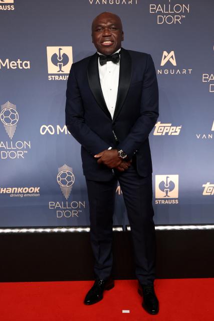 Wilfrid Mbappe, father of France's forward Kylian Mbappe, poses upon arrival to attend the 2026 Ballon d'Or France Football award ceremony at the Palladium Theatre in London on October 26, 2026. (Photo by FRANCK FIFE / AFP)