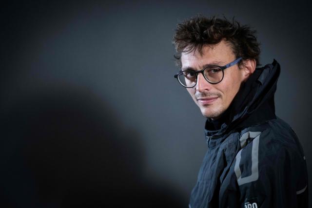 "Mic Odyssey" Class40 French sailor Jean-Baptiste Ternon poses for a photo session in Saint-Malo, western France a few days before the start of the 13th Route du Rhum - Destination Guadeloupe in Saint-Malo, western France, on October 27, 2026. From Saint-Malo in Brittany to Pointe-a-Pitre in Guadeloupe, 115 skippers across 6 classes will take the start on November 1, 2026, in this solo transatlantic sailing race. (Photo by Martin BUREAU / AFP)