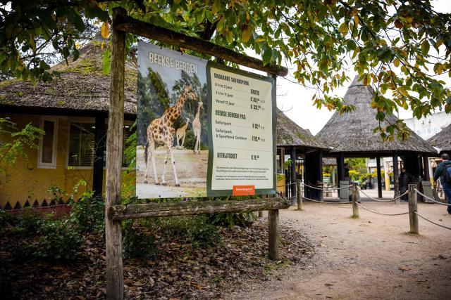 This photograph shows the exterior of the Safaripark Beekse Bergen in Hilvarenbeek, on October 27, 2026. A keeper at a Dutch zoo has died days after being mauled in a leopard enclosure, the safari park announced on October 27, 2026. (Photo by ROB ENGELAAR / ANP / AFP) / Netherlands OUT