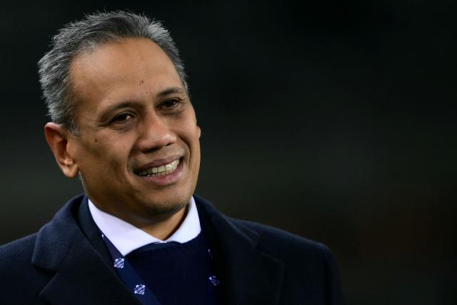 Como 1907’s chairman Mirwan Suwarso looks on prior the Italian Serie A football match between Torino FC and Como 1907 at the Olympic Stadium Grande Torino in Turin, northern Italy on October 27, 2026. (Photo by Marco Bertorello / AFP)
