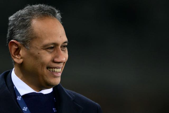 Como 1907’s chairman Mirwan Suwarso looks on prior the Italian Serie A football match between Torino FC and Como 1907 at the Olympic Stadium Grande Torino in Turin, northern Italy on October 27, 2026. (Photo by Marco Bertorello / AFP)