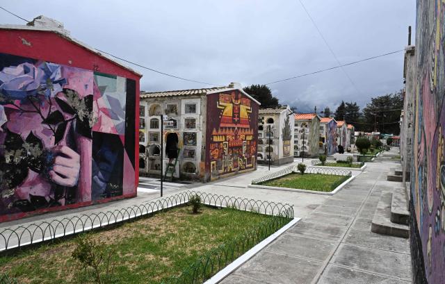 A general view of the General Cemetery in La Paz on October 27, 2026, ahead of All Saints' Day celebrations. (Photo by Aizar RALDES / AFP)