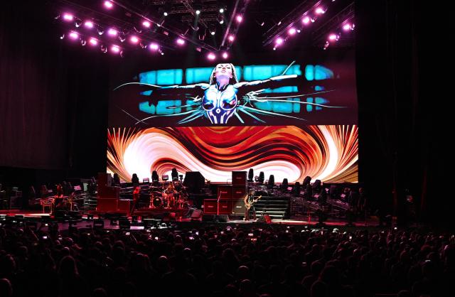 US band Extreme perform ahead of Def Leppard's concert at Parque Viva, Alajuela, Costa Rica on October 27, 2026. (Photo by Ezequiel BECERRA / AFP)