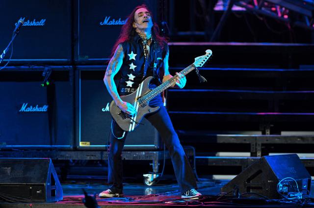 US singer Nuno Bettencourt from the band Extreme performs ahead of Def Leppard's concert at Parque Viva, Alajuela, Costa Rica on October 27, 2026. (Photo by Ezequiel BECERRA / AFP)