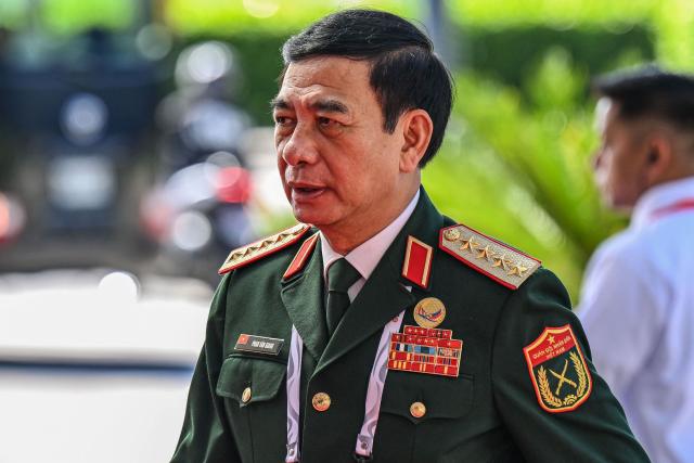 Vietnam's Defence Minister Phan Van Giang arrives to attend the opening ceremony of the 20th Association of Southeast Asian Nations (ASEAN) Defence Ministers' Meeting in Cebu, central Philippines on October 28, 2026. (Photo by Jam STA ROSA / POOL / AFP)