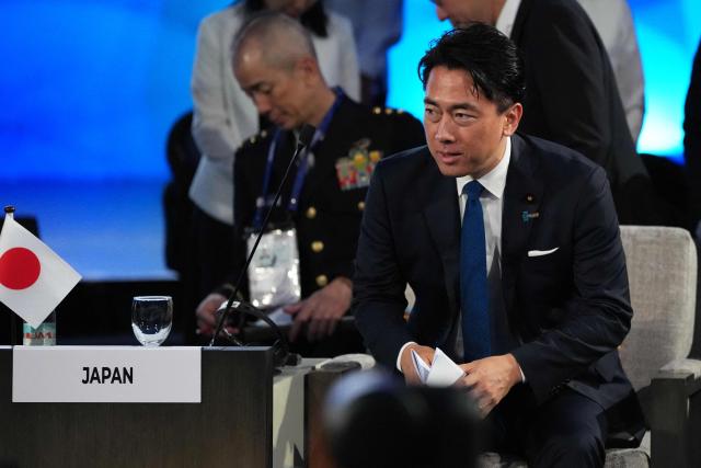 Japan’s Defence Minister Shinjiro Koizumi attends the ASEAN+1 Defence Ministers' Informal Meeting with Japan in Cebu on October 28, 2026. (Photo by Aaron Favila / POOL / AFP)