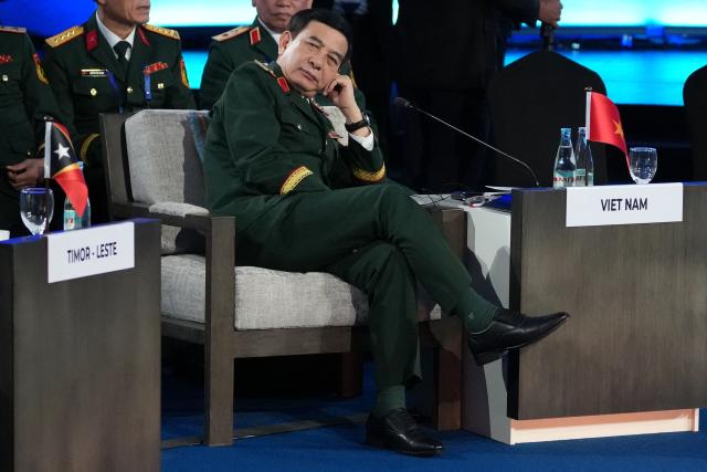 Vietnam’s Defense Minister Phan Van Giang attends the ASEAN+1 Defence Ministers' Informal Meeting with Japan in Cebu on October 28, 2026. (Photo by Aaron Favila / POOL / AFP)
