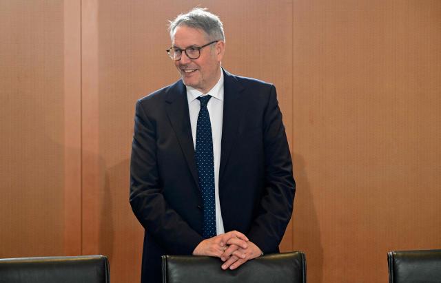 German Minister for Labour and Social Affairs Alexander Schweitzer arrives to attend the weekly cabinet meeting on October 28, 2026 at the Chancellery in Berlin. (Photo by John MACDOUGALL / AFP)