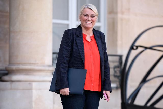 France's Health Minister Stephanie Rist leaves after attending the cabinet meeting at the Elysee Palace in Paris on October 28, 2026. (Photo by SIMON WOHLFAHRT / AFP)