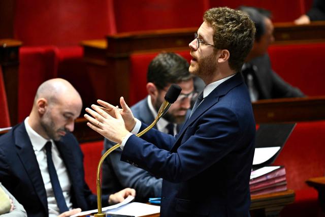 France’s junior Minister for Public Accounts David Amiel answers during a session of questions to the government at The National Assembly, France's lower house of parliament in Paris on October 28, 2026. (Photo by JULIEN DE ROSA / AFP)