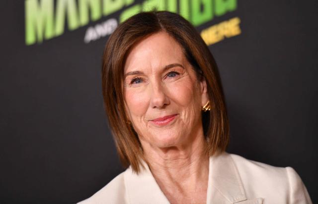 (FILES) US producer Kathleen Kennedy attends the world premiere of "Star Wars: The Mandalorian and Grogu" at the TCL Chinese Theatre in Los Angeles on May 14, 2026. Oscar-nominated film producer Kathleen Kennedy was named on October 28, 2026, to oversee preparations for the opening and closing ceremonies at the 2028 Olympic and Paralympic Games in Los Angeles. Kennedy, 73, an eight-time Academy Award nominee whose first film producing credit came on Steven Spielberg's 1982 classic "E.T. The Extra-Terrestrial", will serve as head of ceremonies and content. She will executive produce the opening and closing ceremonies, which will take place at the Los Angeles Memorial Coliseum and SoFi Stadium. (Photo by Chris DELMAS / AFP)