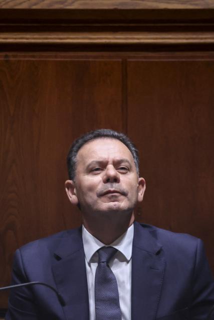 Portuguese Prime Minister Luis Montenegro attends the state budget debate at the Portuguese parliament in Lisbon, on October 28, 2026. (Photo by PATRICIA DE MELO MOREIRA / AFP)