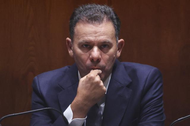 Portuguese Prime Minister Luis Montenegro attends the state budget debate at the Portuguese parliament in Lisbon, on October 28, 2026. (Photo by PATRICIA DE MELO MOREIRA / AFP)